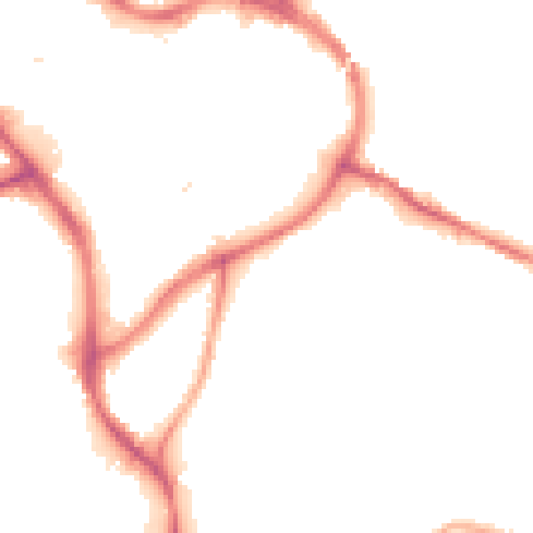Night-time road noise heatmap for NG18 1AX