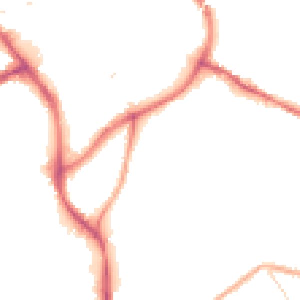 Night-time road noise heatmap for NG18 1BA