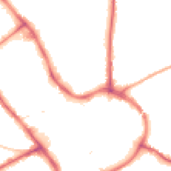 Night-time road noise heatmap for NG18 1BD