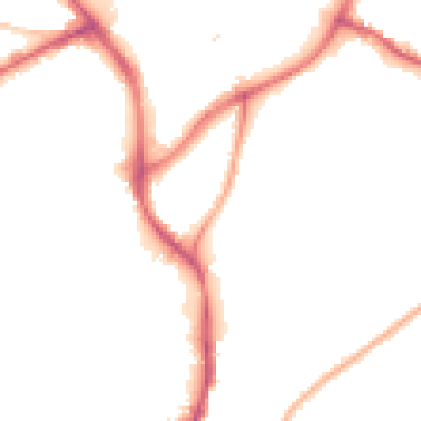 Night-time road noise heatmap for NG18 1BP