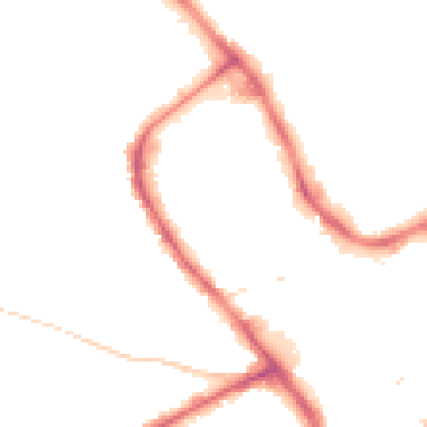 Night-time road noise heatmap for NG18 1DB