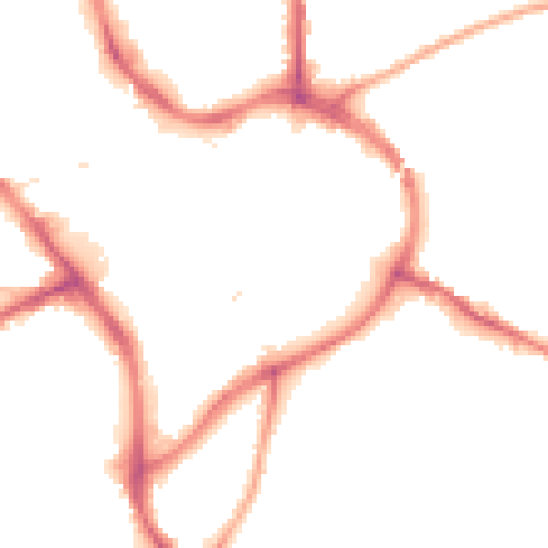 Night-time road noise heatmap for NG18 1DG
