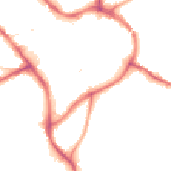 Night-time road noise heatmap for NG18 1EB