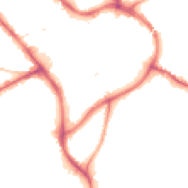 Night-time road noise heatmap for NG18 1EF