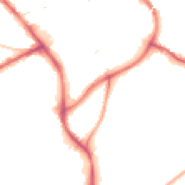 Night-time road noise heatmap for NG18 1EJ