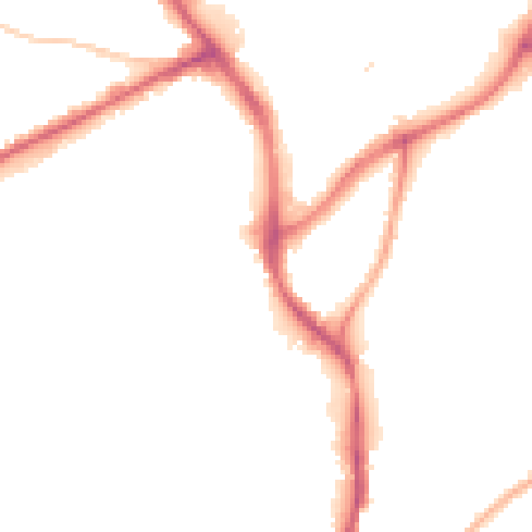 Night-time road noise heatmap for NG18 1HD