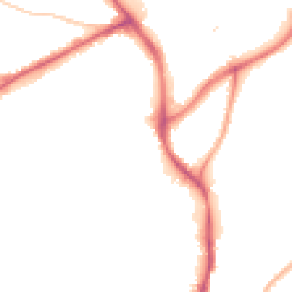 Night-time road noise heatmap for NG18 1HQ