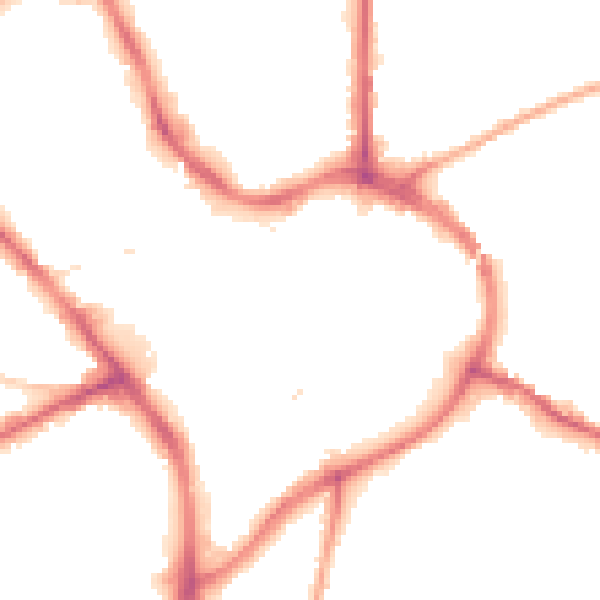Night-time road noise heatmap for NG18 1JB