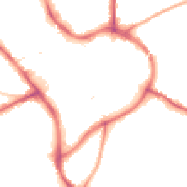 Night-time road noise heatmap for NG18 1JG