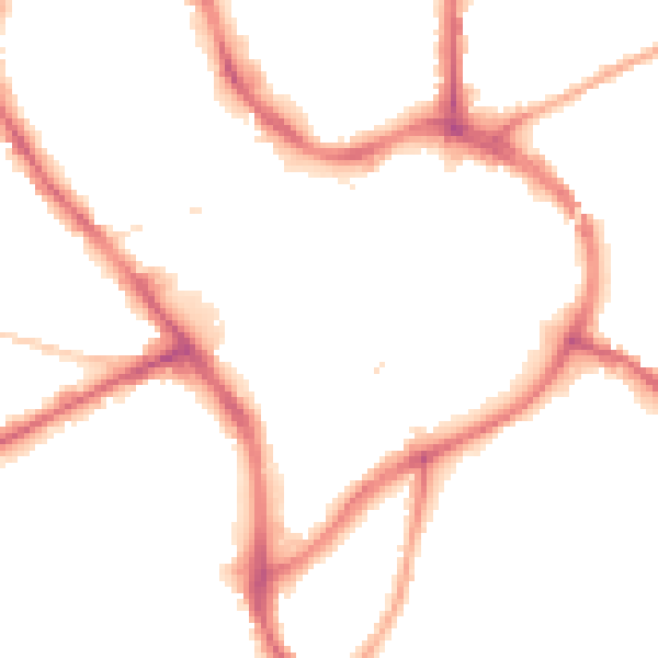 Night-time road noise heatmap for NG18 1JL