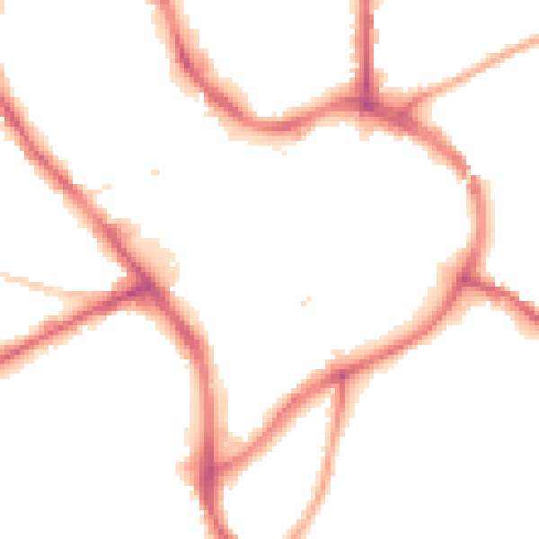 Night-time road noise heatmap for NG18 1JT