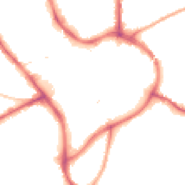 Night-time road noise heatmap for NG18 1JX
