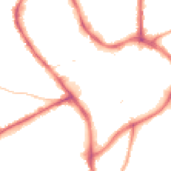 Night-time road noise heatmap for NG18 1LG