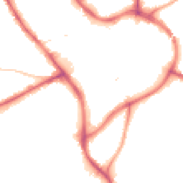 Night-time road noise heatmap for NG18 1LP