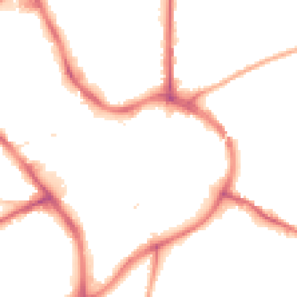 Night-time road noise heatmap for NG18 1NA