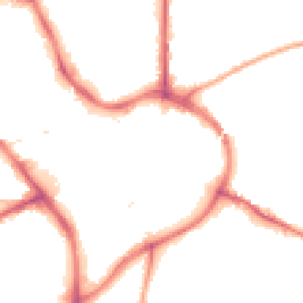 Night-time road noise heatmap for NG18 1NE