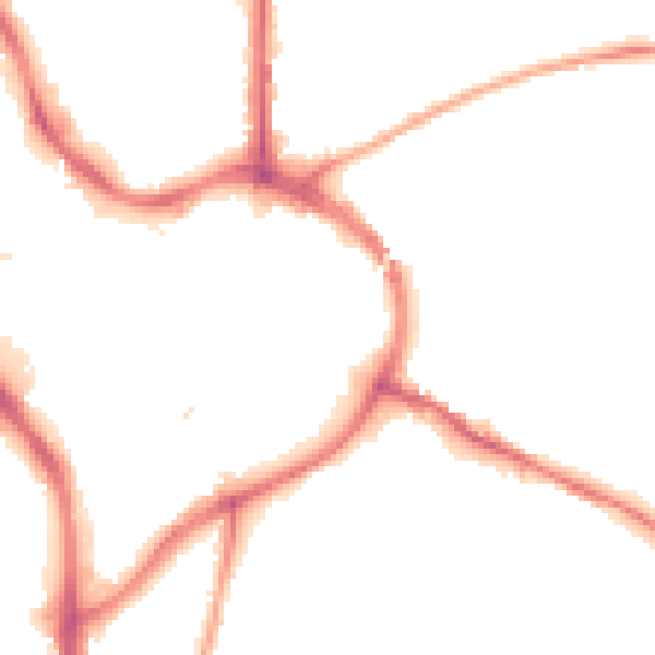 Night-time road noise heatmap for NG18 1NL