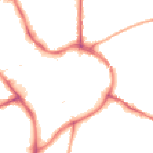 Night-time road noise heatmap for NG18 1NW