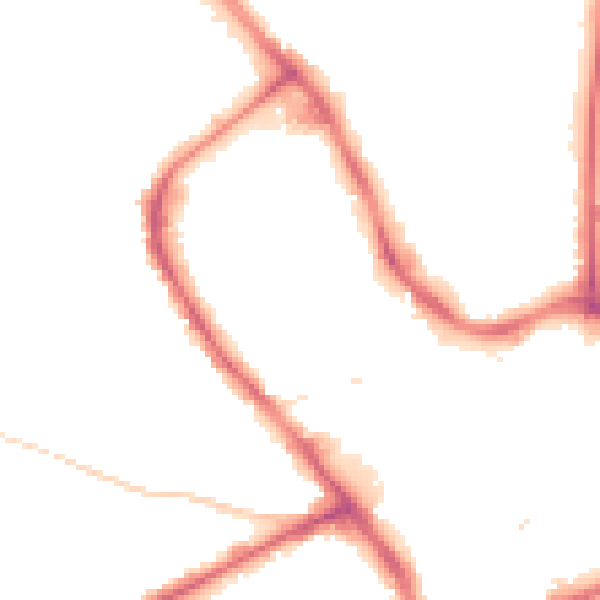 Night-time road noise heatmap for NG18 1QA