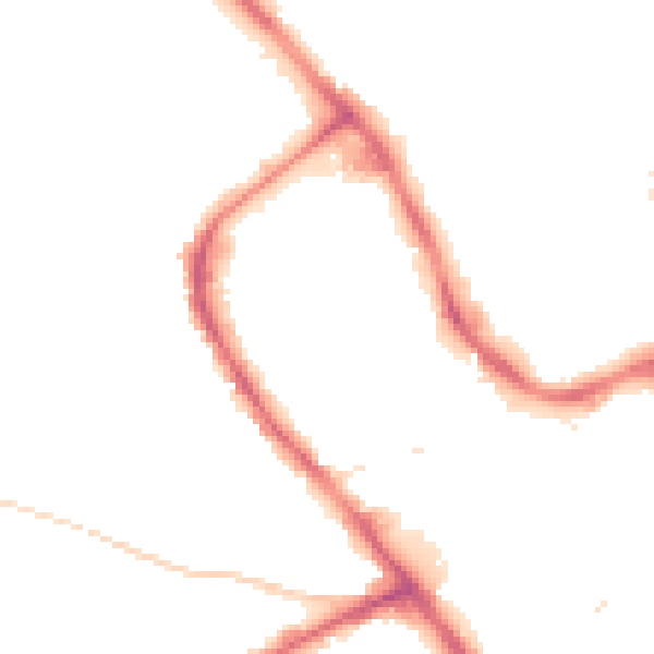 Night-time road noise heatmap for NG18 1QE