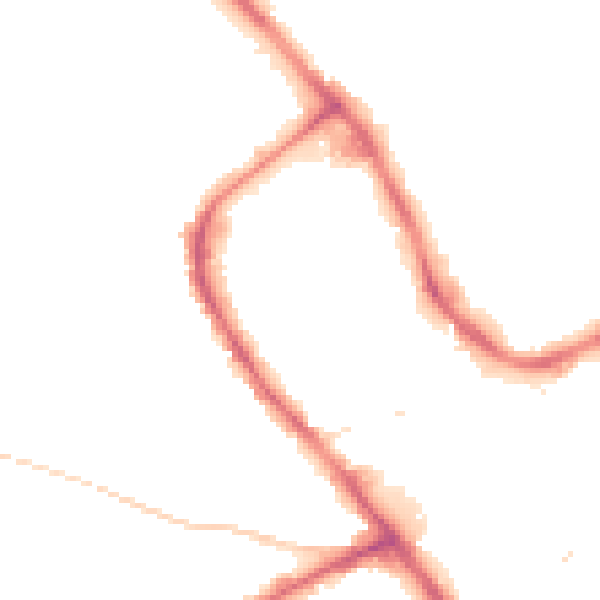 Night-time road noise heatmap for NG18 1QF