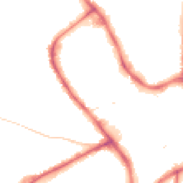 Night-time road noise heatmap for NG18 1QP