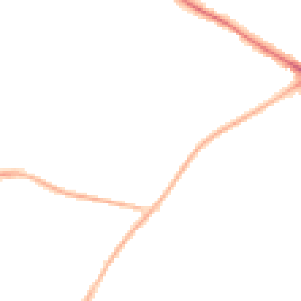 Night-time road noise heatmap for NG18 2EE
