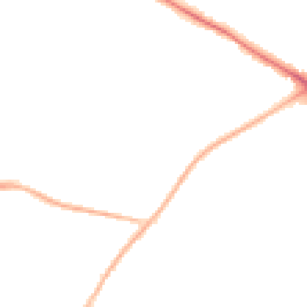 Night-time road noise heatmap for NG18 2EH