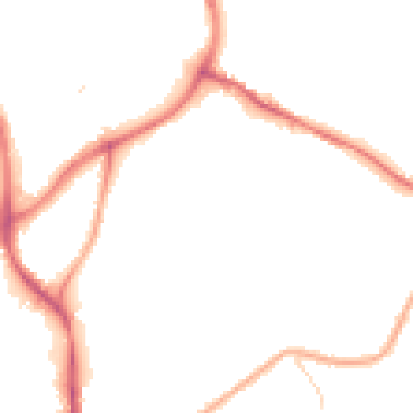 Night-time road noise heatmap for NG18 2FD