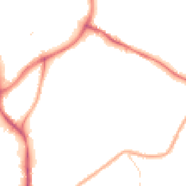 Night-time road noise heatmap for NG18 2FJ