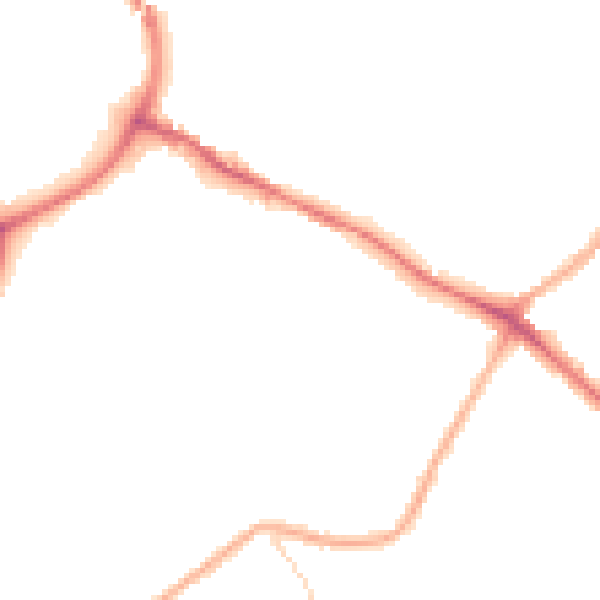 Night-time road noise heatmap for NG18 2JF