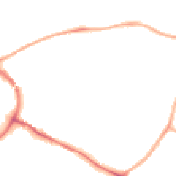 Night-time road noise heatmap for NG18 2NT