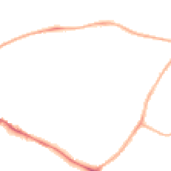 Night-time road noise heatmap for NG18 2NZ