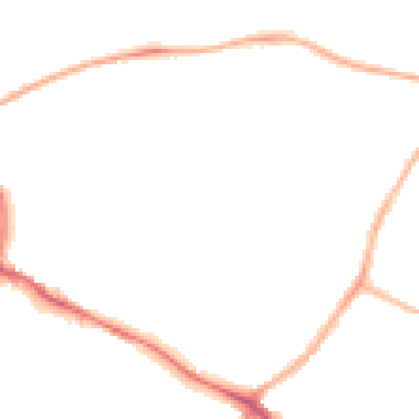 Night-time road noise heatmap for NG18 2PB