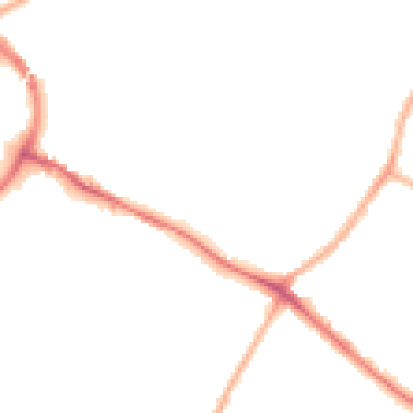 Night-time road noise heatmap for NG18 2QL