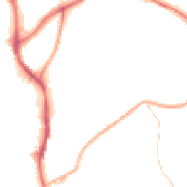 Night-time road noise heatmap for NG18 2RD