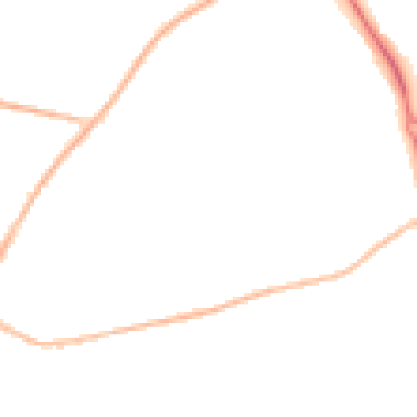 Night-time road noise heatmap for NG18 3BX