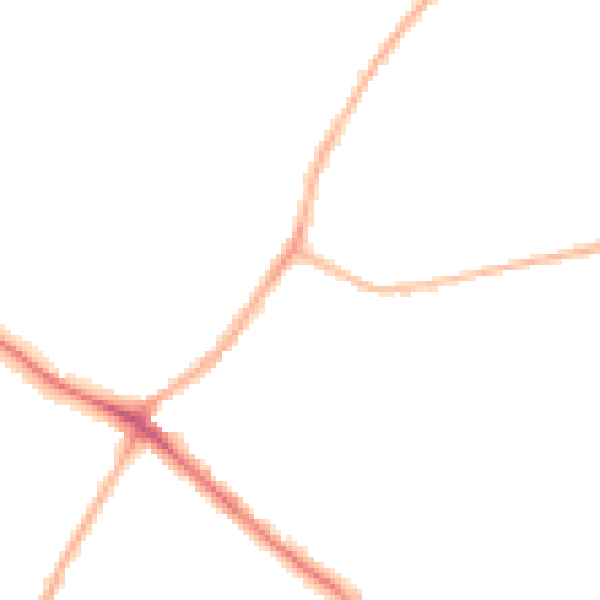Night-time road noise heatmap for NG18 3DG