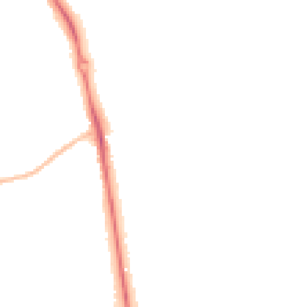 Night-time road noise heatmap for NG18 3ET