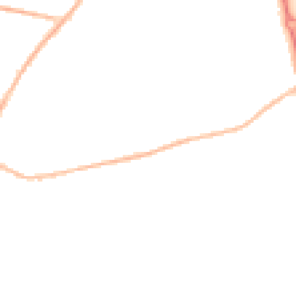 Night-time road noise heatmap for NG18 3FT