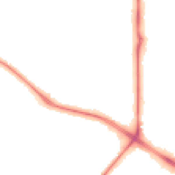 Night-time road noise heatmap for NG18 3HS
