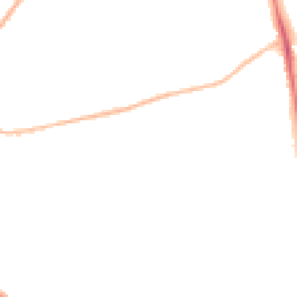 Night-time road noise heatmap for NG18 3JA