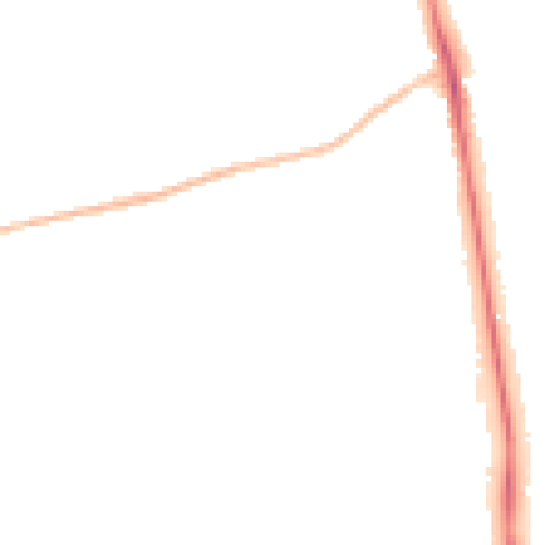 Night-time road noise heatmap for NG18 3JF