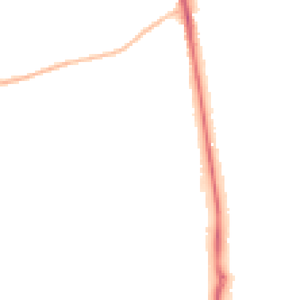 Night-time road noise heatmap for NG18 3LX