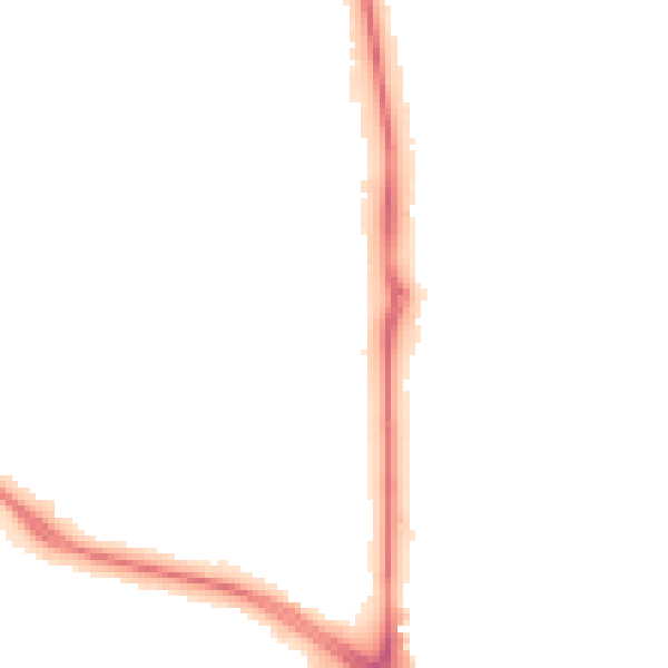 Night-time road noise heatmap for NG18 3NP
