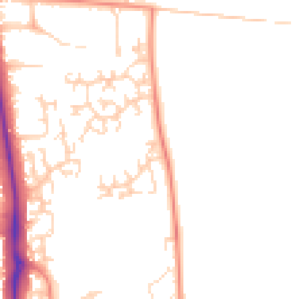 Daytime road noise heatmap for NG18 3PL