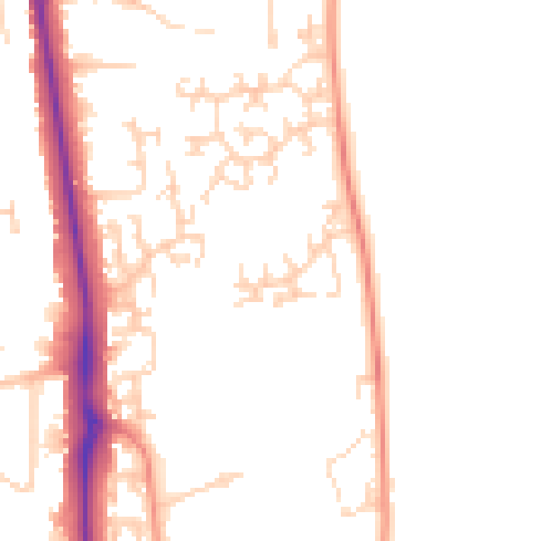 Daytime road noise heatmap for NG18 3PR