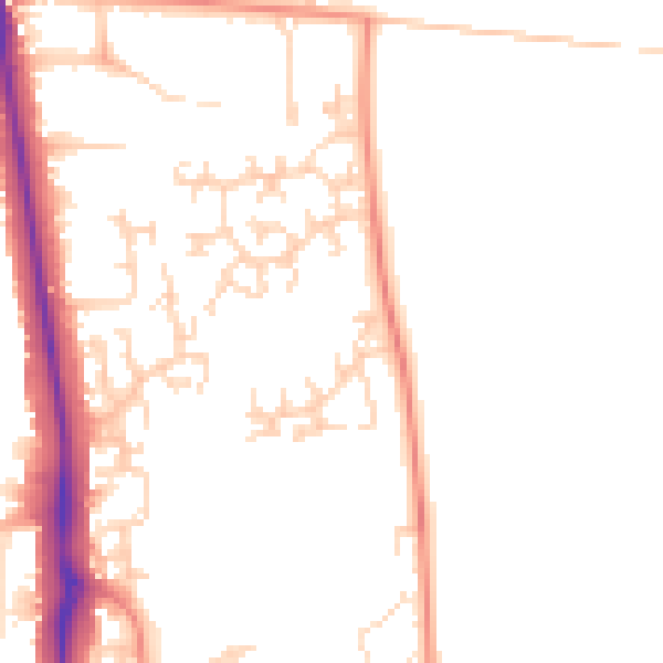 Daytime road noise heatmap for NG18 3PW