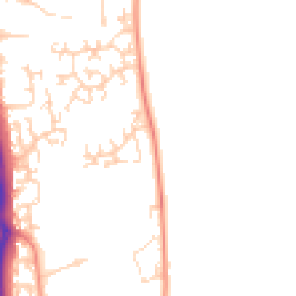 Daytime road noise heatmap for NG18 3PY