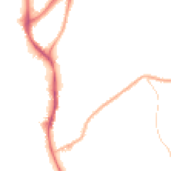 Night-time road noise heatmap for NG18 4BR